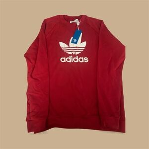 Adidas Men's Bold Red Crewneck Sweater